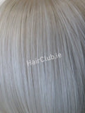 Alexi+2" Human Hair Wig White Mix