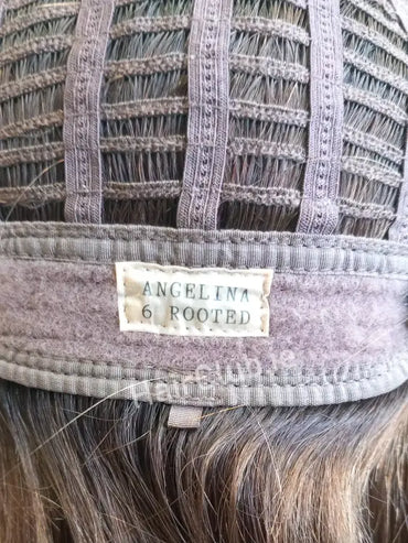 Angelina Human Hair Wig Colour 6 Rooted