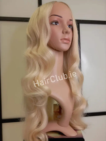 Lace Bright Human Hair Wig Blonde Rooted