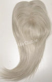 ZARA Medium Human Hair Topper WHITE MIX